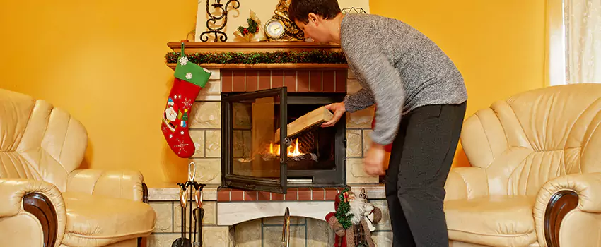 Rusted Metal Fireplace Restoration in Lealman, Florida